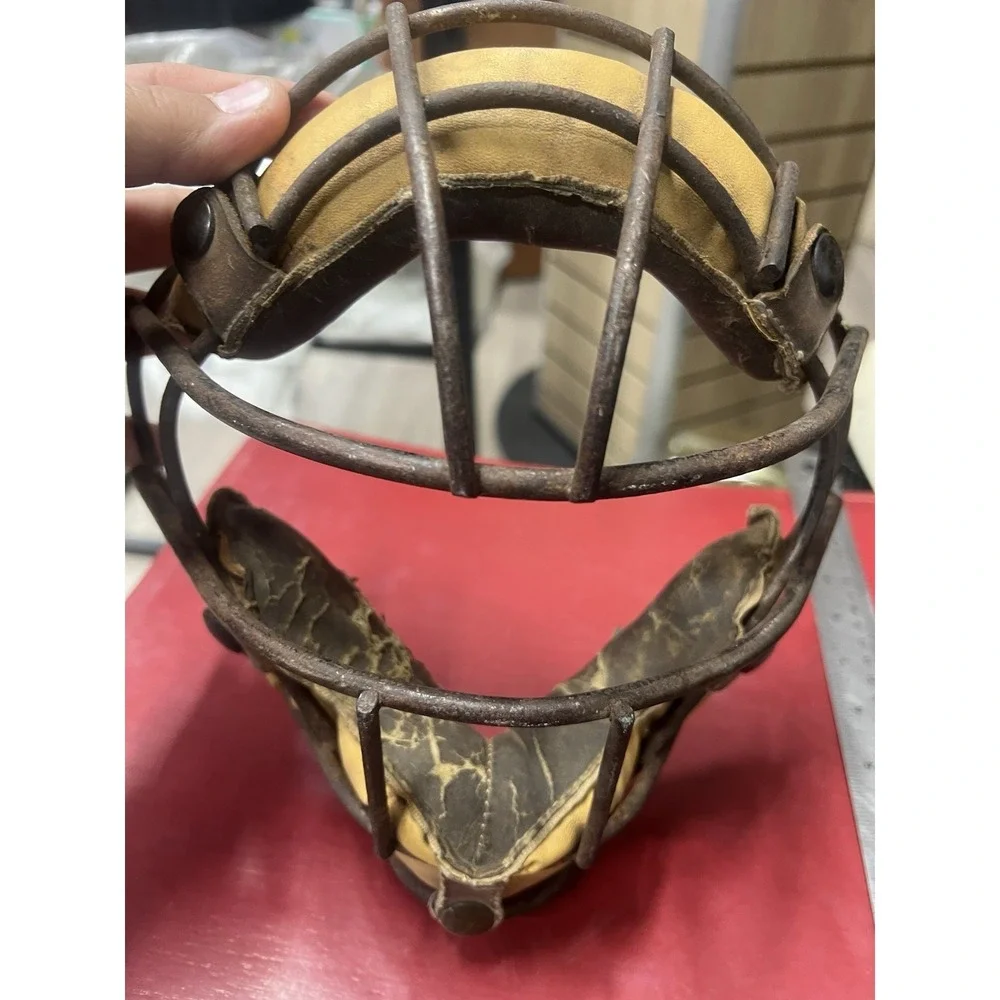 Vintage antique wire cage baseball catchers facemask‎ guard